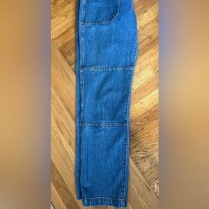 Madewell 90s Straight Cargo Carpenter Panel Jeans - in Fernwood Wash
